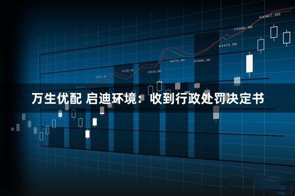 万生优配 启迪环境：收到行政处罚决定书