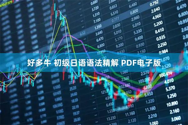 好多牛 初级日语语法精解 PDF电子版
