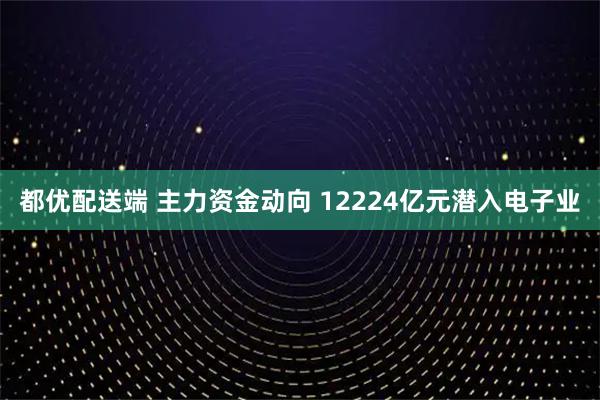 都优配送端 主力资金动向 12224亿元潜入电子业