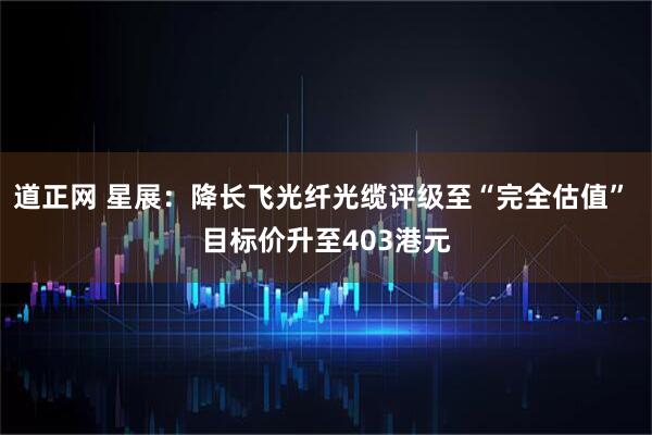 道正网 星展：降长飞光纤光缆评级至“完全估值” 目标价升至403港元